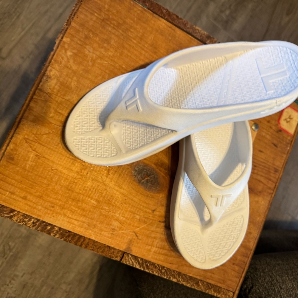 Telic Snow White Energy Flip Flops